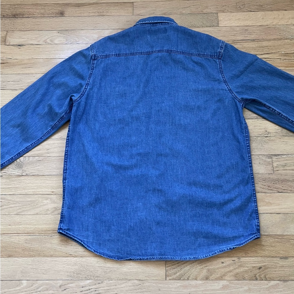 Forever 21 Men’s Blue Casual Button Down Jean Shirt - M - Picture 2 of 7